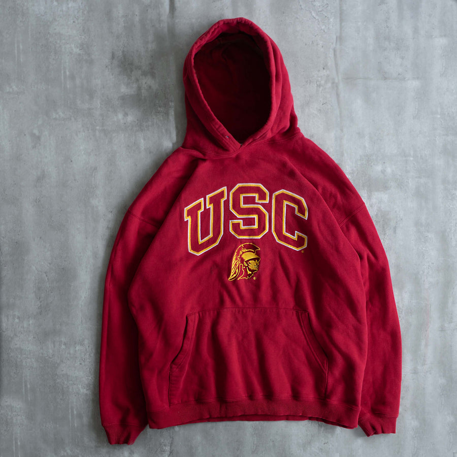 VINTAGE USC RED EMBROIDERED HOODIE (X-LARGE)